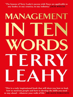 cover image of Management in 10 Words
